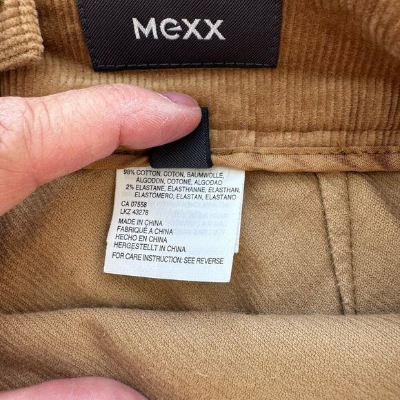 Mexx Women Corduroy Camel Tan Knee Length Skirt Size 10 - Picture 10 of 13